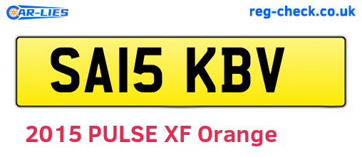 SA15KBV are the vehicle registration plates.