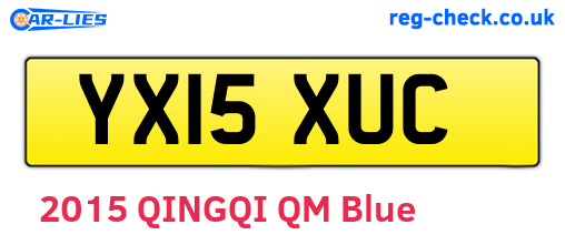 YX15XUC are the vehicle registration plates.