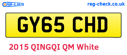 GY65CHD are the vehicle registration plates.
