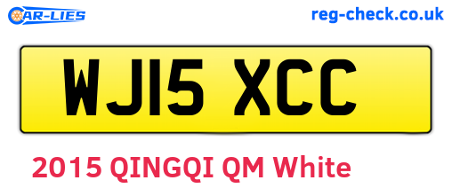WJ15XCC are the vehicle registration plates.