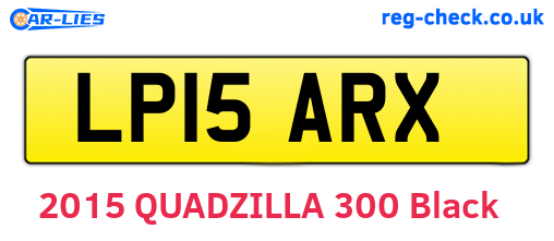 LP15ARX are the vehicle registration plates.