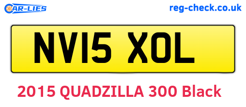 NV15XOL are the vehicle registration plates.