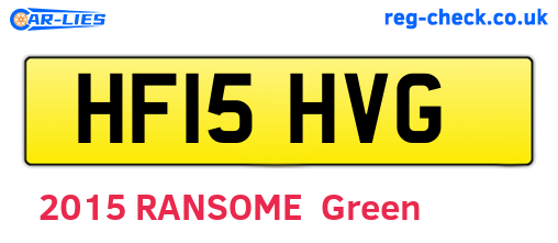 HF15HVG are the vehicle registration plates.