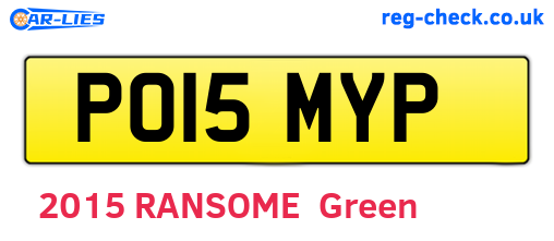 PO15MYP are the vehicle registration plates.