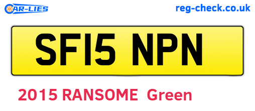 SF15NPN are the vehicle registration plates.