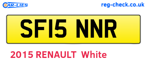 SF15NNR are the vehicle registration plates.