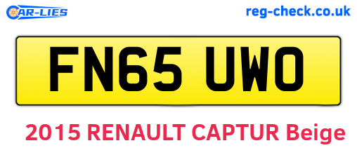 FN65UWO are the vehicle registration plates.
