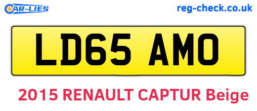 LD65AMO are the vehicle registration plates.