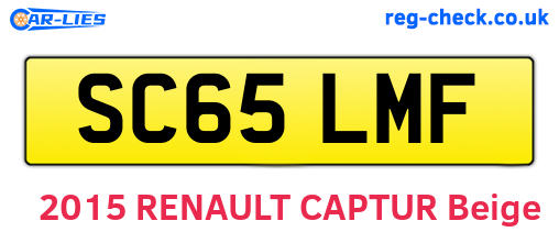SC65LMF are the vehicle registration plates.