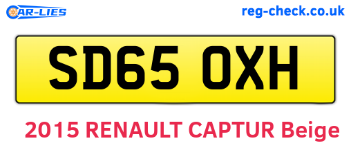 SD65OXH are the vehicle registration plates.