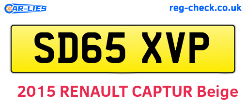 SD65XVP are the vehicle registration plates.