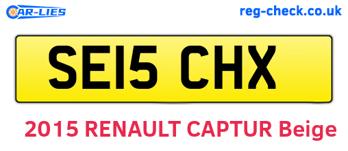 SE15CHX are the vehicle registration plates.