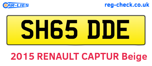 SH65DDE are the vehicle registration plates.