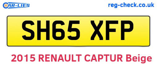 SH65XFP are the vehicle registration plates.