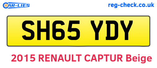 SH65YDY are the vehicle registration plates.