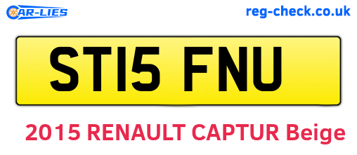 ST15FNU are the vehicle registration plates.