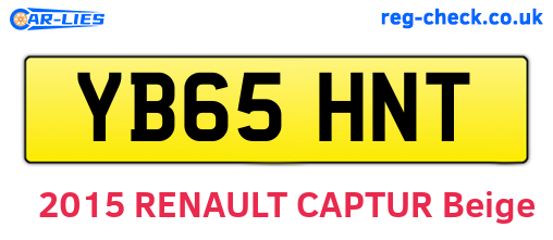 YB65HNT are the vehicle registration plates.