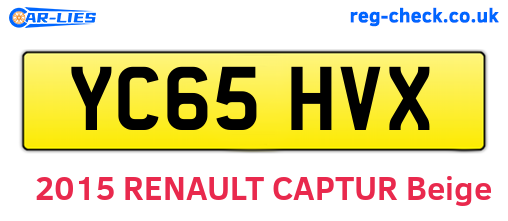 YC65HVX are the vehicle registration plates.
