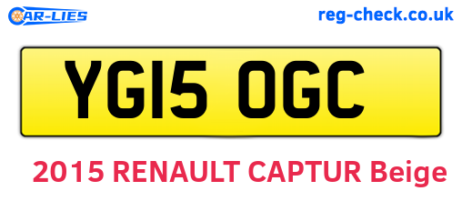 YG15OGC are the vehicle registration plates.