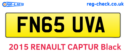 FN65UVA are the vehicle registration plates.