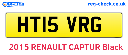 HT15VRG are the vehicle registration plates.