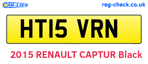 HT15VRN are the vehicle registration plates.