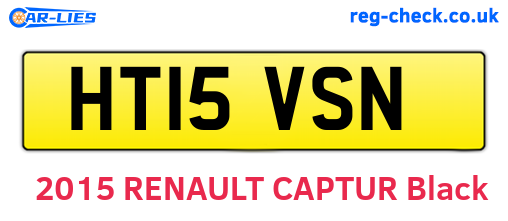 HT15VSN are the vehicle registration plates.
