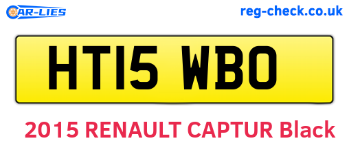 HT15WBO are the vehicle registration plates.