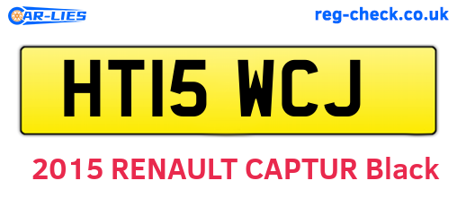 HT15WCJ are the vehicle registration plates.