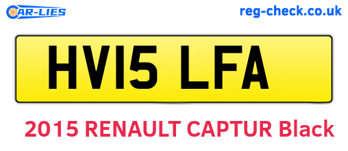 HV15LFA are the vehicle registration plates.