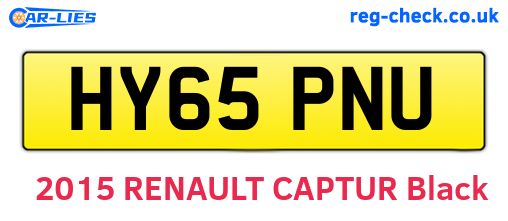 HY65PNU are the vehicle registration plates.