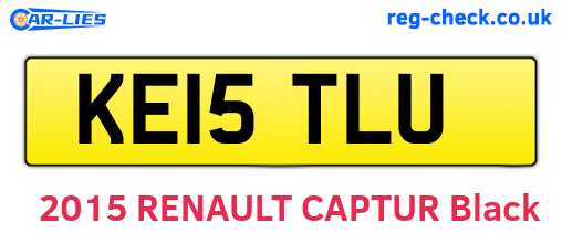 KE15TLU are the vehicle registration plates.