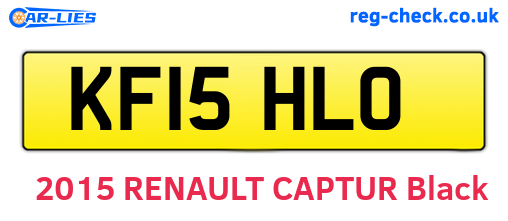 KF15HLO are the vehicle registration plates.