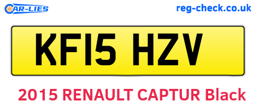 KF15HZV are the vehicle registration plates.