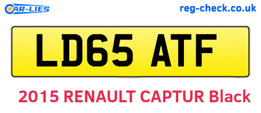 LD65ATF are the vehicle registration plates.