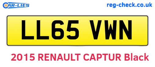 LL65VWN are the vehicle registration plates.