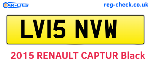 LV15NVW are the vehicle registration plates.