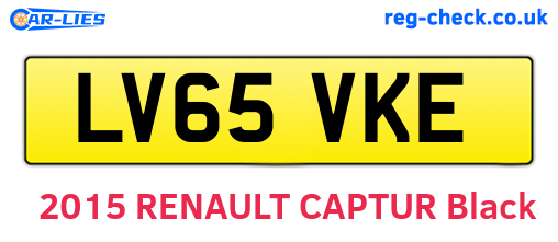 LV65VKE are the vehicle registration plates.