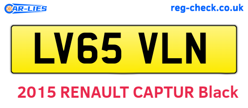 LV65VLN are the vehicle registration plates.