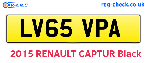 LV65VPA are the vehicle registration plates.