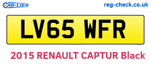 LV65WFR are the vehicle registration plates.