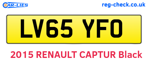 LV65YFO are the vehicle registration plates.