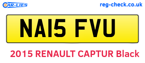 NA15FVU are the vehicle registration plates.