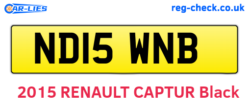 ND15WNB are the vehicle registration plates.
