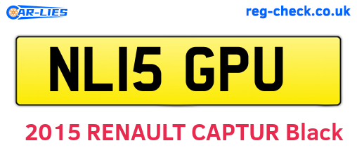 NL15GPU are the vehicle registration plates.