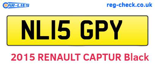 NL15GPY are the vehicle registration plates.
