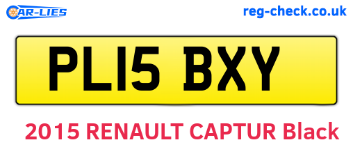 PL15BXY are the vehicle registration plates.