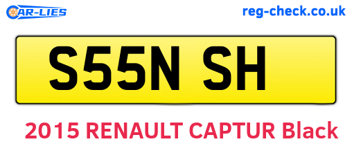 S55NSH are the vehicle registration plates.