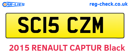 SC15CZM are the vehicle registration plates.