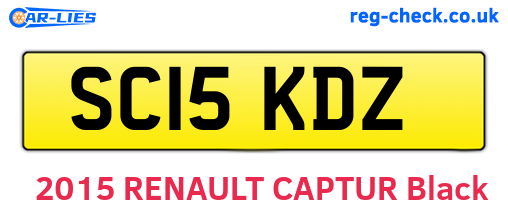 SC15KDZ are the vehicle registration plates.